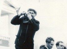 НА СНИМКЕ: Михаил Безродний на демонстрации в 1966 году во время работы.